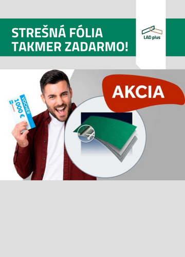 STREŠNÁ FÓLIA TAKMER ZADARMO